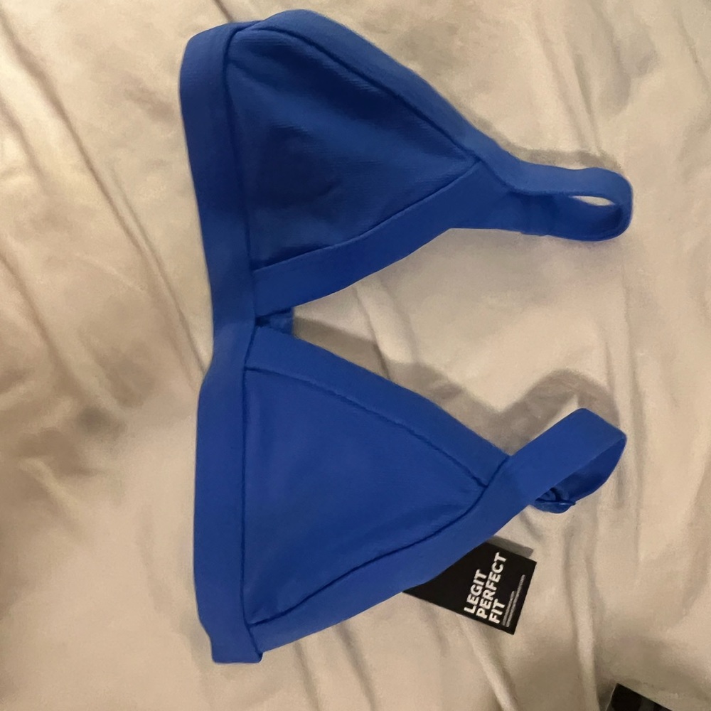 oneone swim bikini top royal blue small